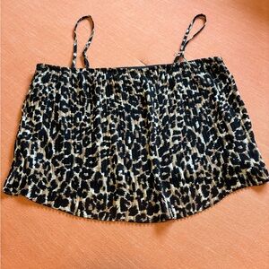 Leopard Print Spaghetti Strap Top